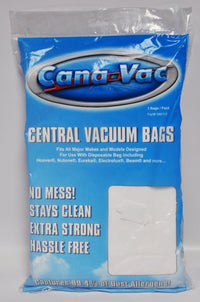 Cana-Vac Allerex Central Vacuum HEPA Cloth Bags# 060115  060115HE with 99.98% Filtration - 3 Pack 