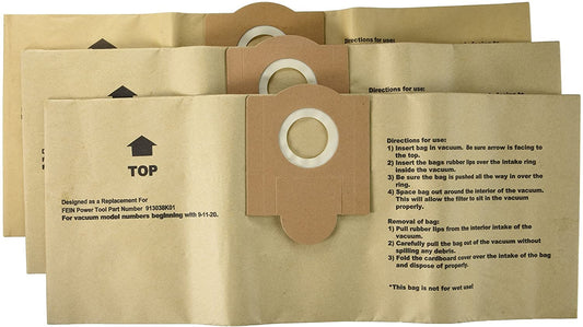 Fein Power Turbo Paper Bags 9-11-20/9-11-55, 3 Pack GK-TURBOI
