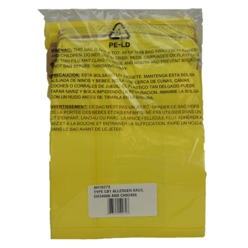 Hoover Commercial AH10173 HushTone Back Pack Bags, Standard Filtration 10/pk for Hushtone Backpack model CH34006 CH93406