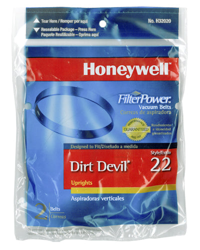 Honeywell FilterPower Vacuum Belts - Dirt Devil Style 22