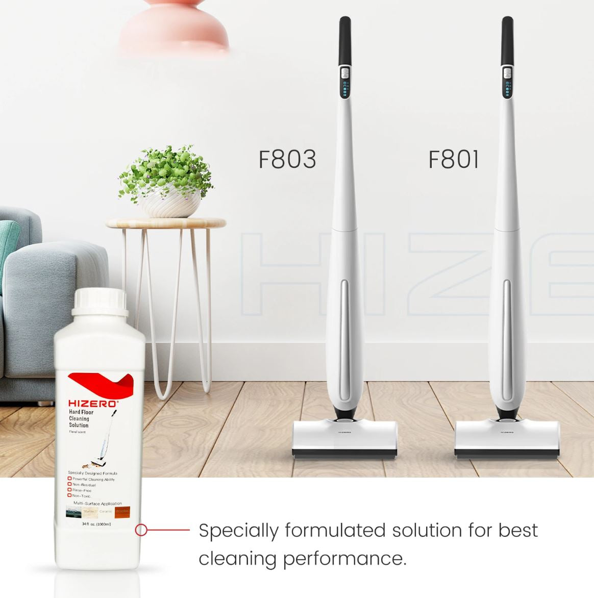 CLEANING SOLUTION,FLORAL-HIZERO BIONIC MOP