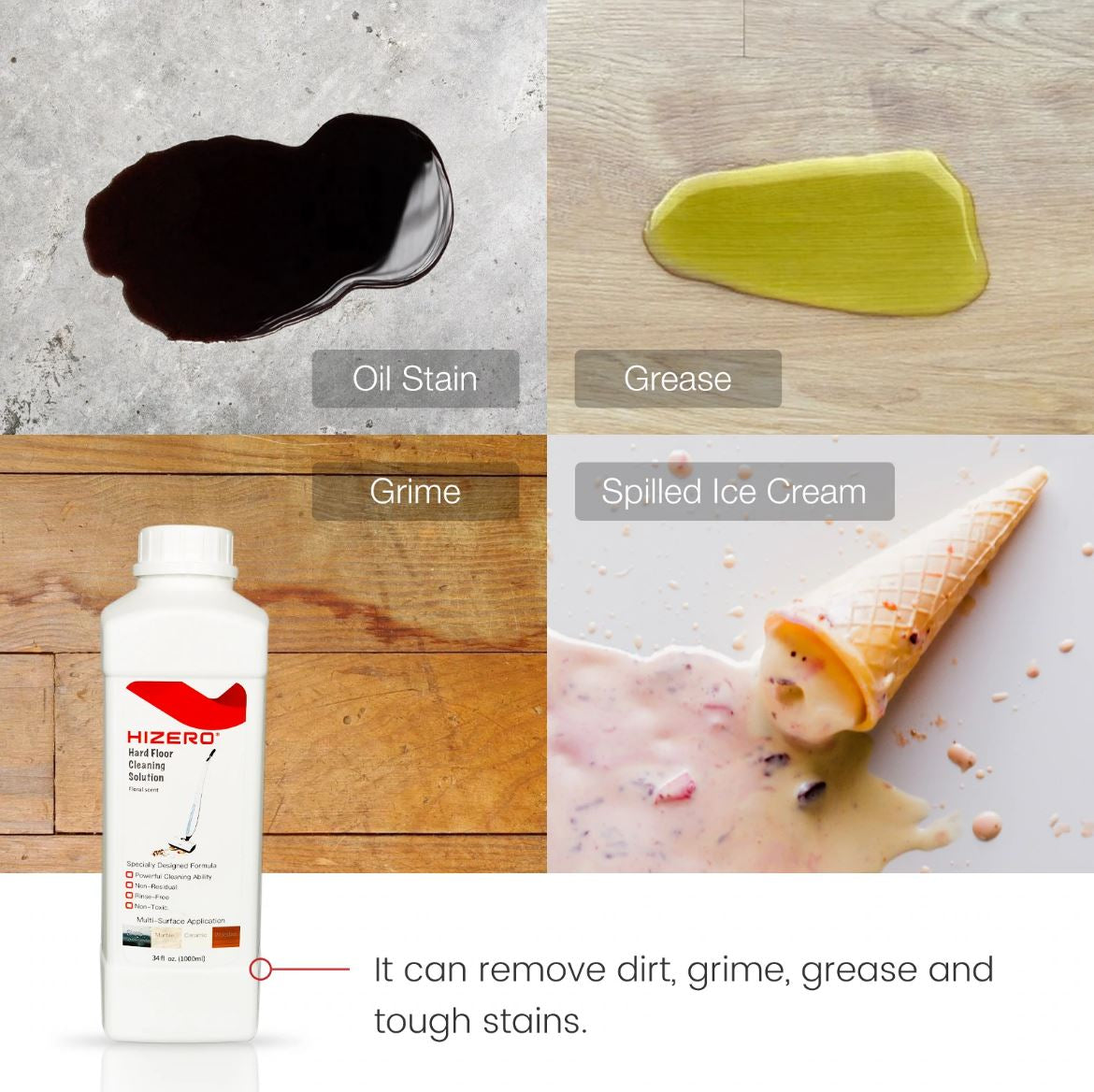 CLEANING SOLUTION,FLORAL-HIZERO BIONIC MOP