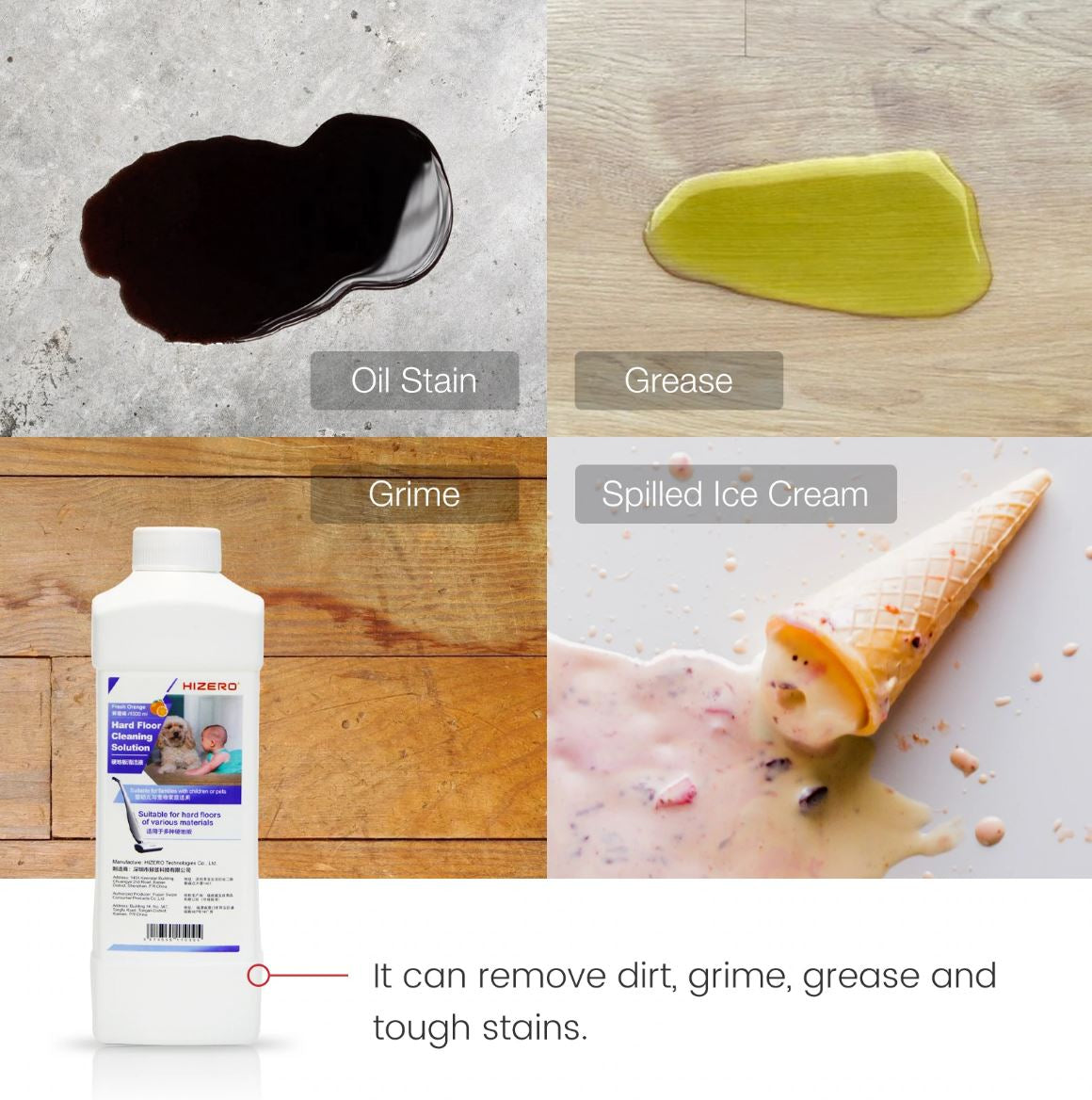 CLEANING SOLUTION,ORANGE-HIZERO BIONIC MOP