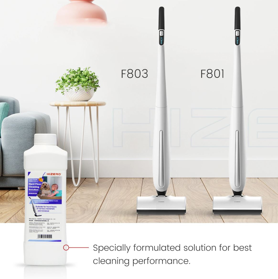 Hizero Anti-Bacterial Cleaning Solution,ORANGE-HIZERO BIONIC MOP