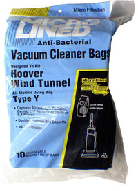 Hoover Y Vacuum  Bags 4010100Y- Generic -9 pack