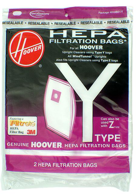 Hoover Y or Z Vacuum  Bags - Genuine - 2 Pack