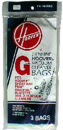 Hoover G Vacuum  Bags 4010008G- Genuine - 3 pack