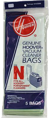Hoover  N  Vacuum  Bags 4010038N- Genuine - 5 pack