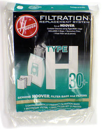 Hoover H30 Vacuum  Bags 40101001- Genuine - 5 bags + 1 filter / pack