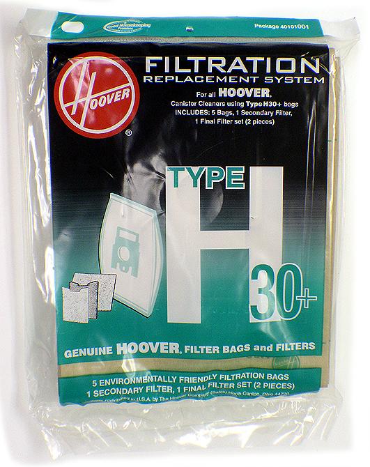 Hoover H30 Vacuum  Bags 40101001- Genuine - 5 bags + 1 filter / pack