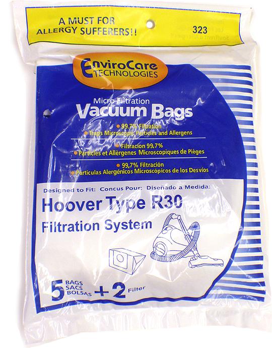 Hoover R30 Vacuum  Bags and 2 filters 40101002- Generic - 5 bags + 1 filter / pack