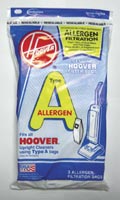 Hoover A Allergen Vacuum Bags 4010100A - Genuine - 3 pack