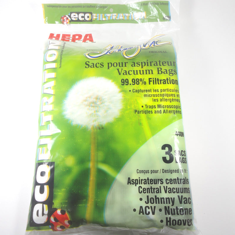 Nutone/canavac/powerlux/superlux/superxl/hayden/signature/ Paper Bags HEPA 3/Pk, Rep'l