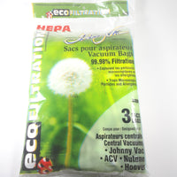 Nutone/canavac/powerlux/superlux/superxl/hayden/signature/ Paper Bags HEPA 3/Pk, Rep'l