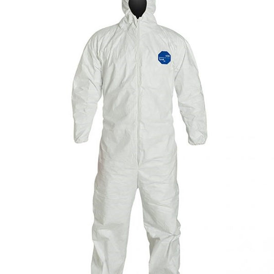 Jansan: JS-8133 Coveralls, Tyvek w/Hood LG TY127