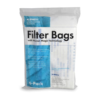 Genuine Kirby Universal Bags: 1 Pack (6 bags) of Universal Micron Magic White Cloth Bags with 0.3 Micron Filtration 204811 and 3 Belts 301291