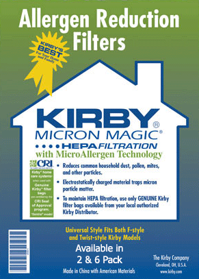 Kirby Allergen Reduction Filters Bags