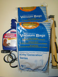 Kirby Generation 3, 4, 5, 6 Maintainence Kit - 18 bags, 5 belts, 1 Shampoo  1 Brushroll