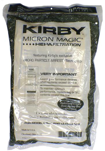 Kirby 197301, 197394 GSix, G6, G7 Ultimate G Vacuum Bags - Genuine - 9 Pack
