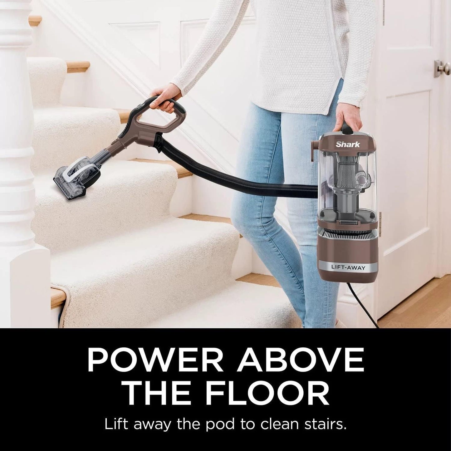 Shark Rotator Upright Vacuum Cleaner with Self-Cleaning Brushroll Powerful Pet Hair Pickup and HEPA Filter, Lift-Away w/DuoClean, Reconditioned #LA455ENA