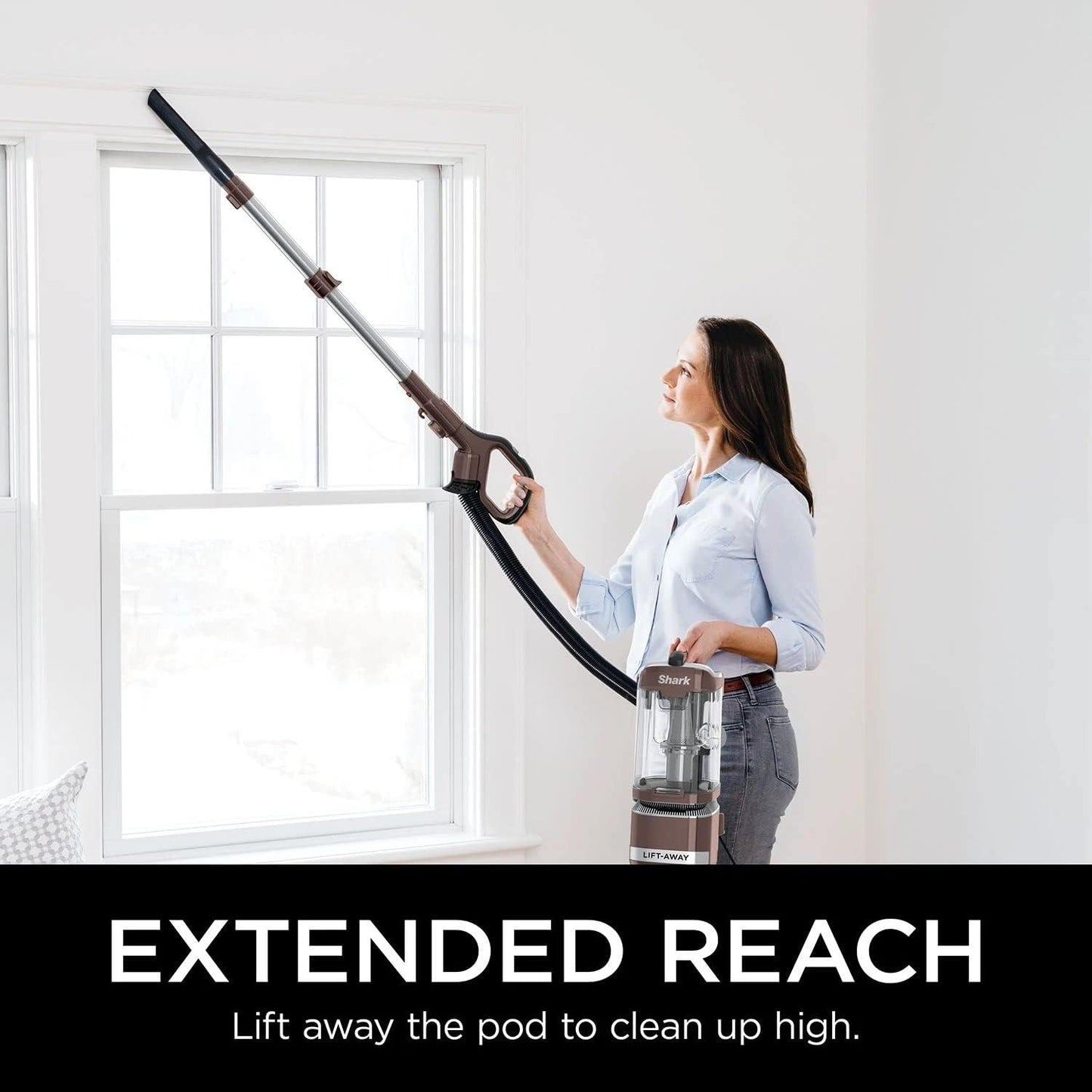 Shark Rotator Upright Vacuum Cleaner with Self-Cleaning Brushroll Powerful Pet Hair Pickup and HEPA Filter, Lift-Away w/DuoClean, Reconditioned #LA455ENA