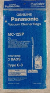 Panasonic Type C-3 Canister vacuum bags MC-125P - 3 pack