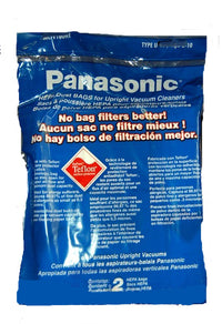 Panasonic U-10 Dust Bag for Upright Interchageable With U-3,U-6 MC-V160HT - Genuine - 2 Pack