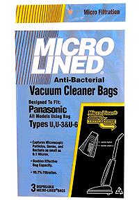 Bernina Type U Anti-Bacterial MicroLined  Vacuum Bags - Generic - (6 packs of 10)60 bags