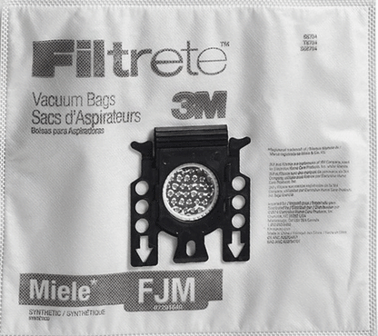 Miele Type F, J  M Premium Synthetic Cloth Vacuum Cleaner Dustbags 5 Replacement Bags 2 Filters