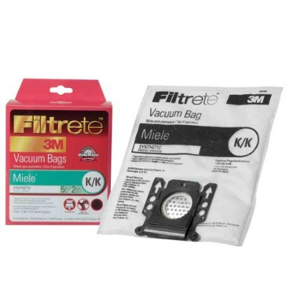Replacement Miele Type K/K Filtrete 3M Vacuum Synthetic Cloth Dustbags for S142 - S168. Replaces Miele Part 05588951, 10123240