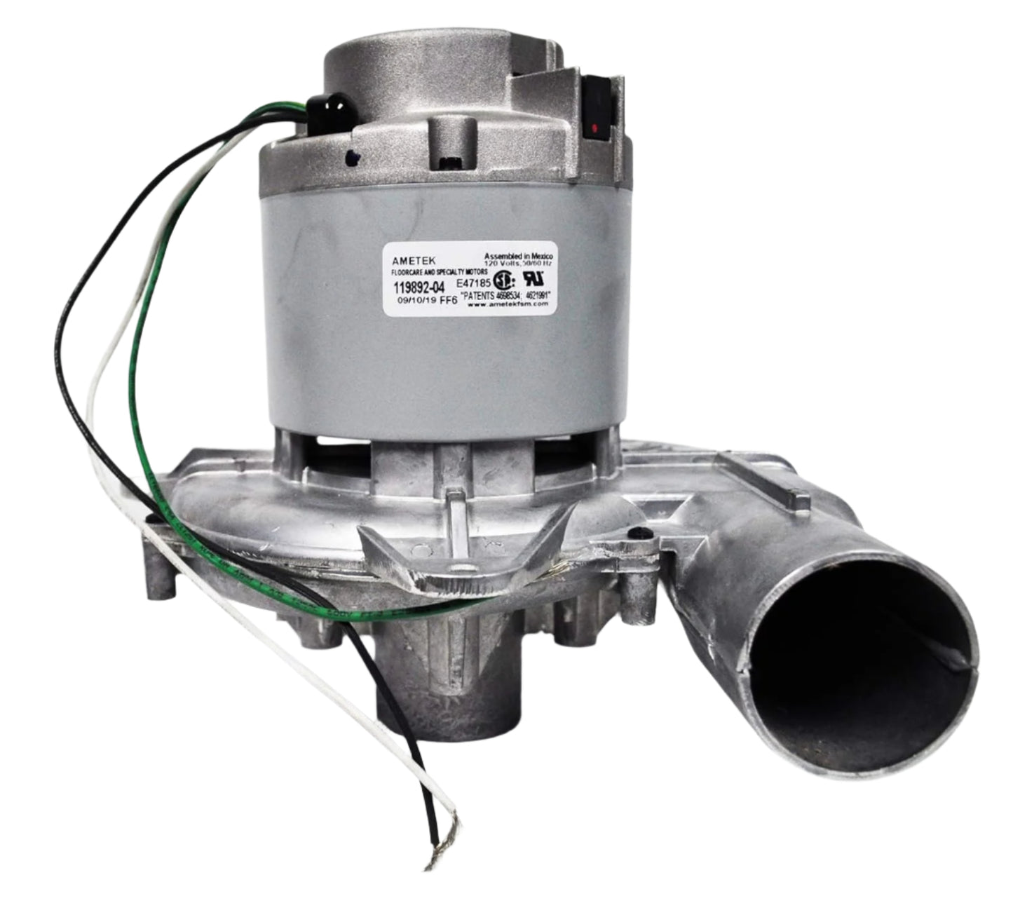 Ametek Lamb 9 Inch Single Stage 120 Volt B/B Tangential Bypass Vacuum Motor 119892-04
