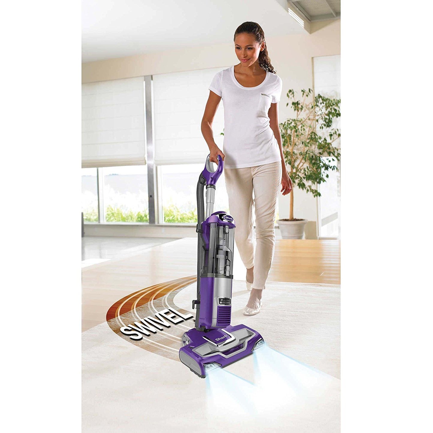 Shark Rocket Professional Performance Plus Bagless Upright Vacuum, Purple NV470 (Certified Refurbished)