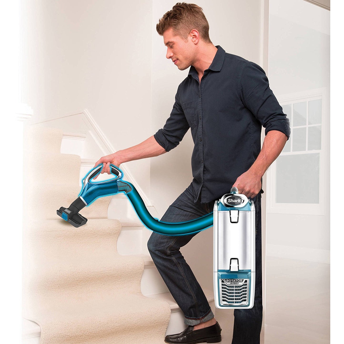 Shark Rotator Powered Lift-Away Speed Vacuum, Blue NV680 (Certified Refurbished)
