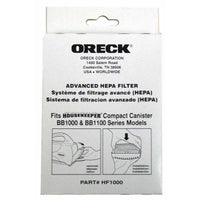 Oreck: O-HF1000 Filter, HEPA Buster B BB1000/BB1100 Series Exhaust