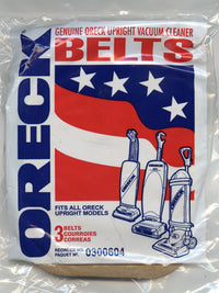 Oreck  0300604 Vacuum Cleaner Belt for all Oreck Uprights - Genuine - 3 Belts