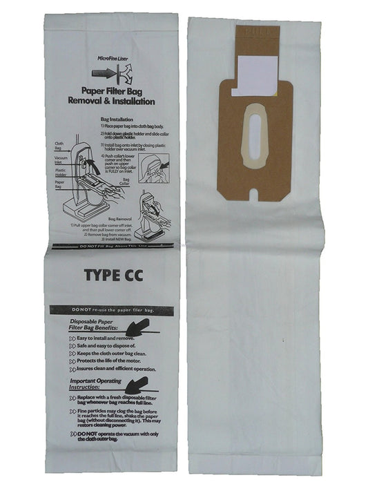 Oreck Vacuum Bag CCPK8 Type CC Fits Oreck 6/Pk