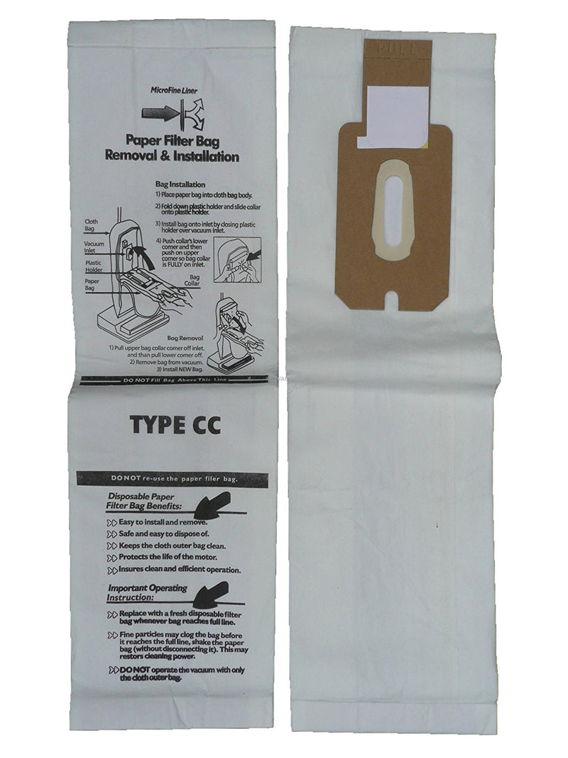 Oreck Vacuum Bag CCPK8 Type CC Fits Oreck 6/Pk