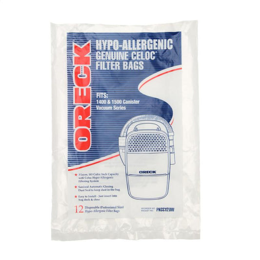 PAPER BAGS-ORECK,EDGE,12PK,COMPACT CANISTER CC1400,CC1500 PKCC12DW