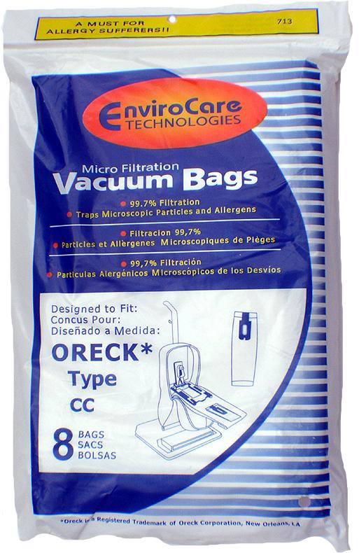 Oreck PK2008  Type CC  Upright  XL Bags *NEW* with Docking System- 8 Pack