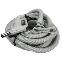 Plastiflex Dual Voltage Hose Assembly, 35' Dual Switch, CrushProof Central Vacuum Hose with Pigtail Cord #SZ130138035BCUI