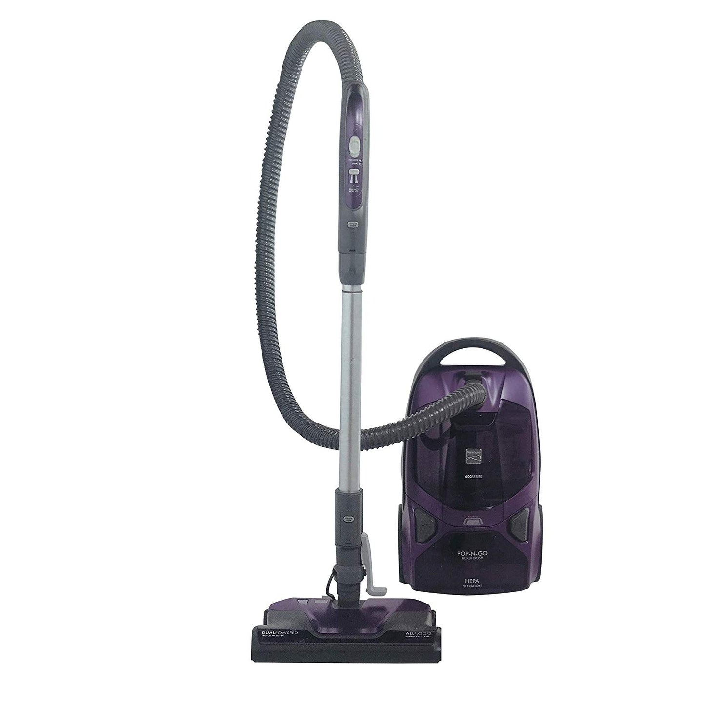  Kenmore Elite 600 Series Friendly Lightweight Bagged Canister Vacuum with Pet PowerMate, Pop-N-Go Brush, 2 Motors, HEPA, Aluminum Telescoping Wand