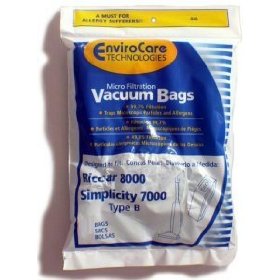 Riccar C15 Type B (Long) Micro-Filtration Vacuum Bags  for 8000 Series - Generic - 12 pack