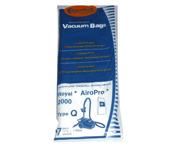 Paper Bag,:( Royal Type Q W/Filter 7 Pk