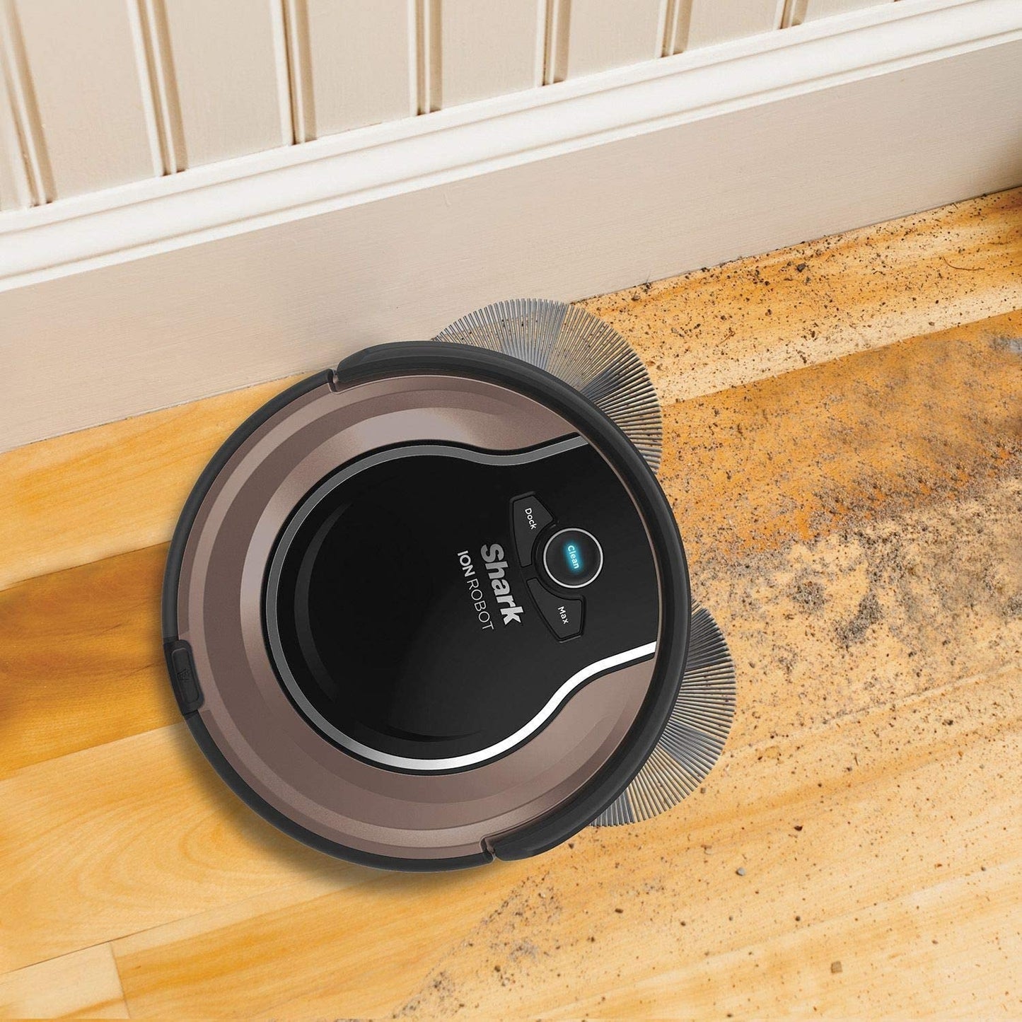 Shark RV750R ION Intelligent Smart Sensor Navigation Robot Vacuum Cleaner for Home, Brown, Works with Google Assistant, With WIFI (Certified Refurbished)