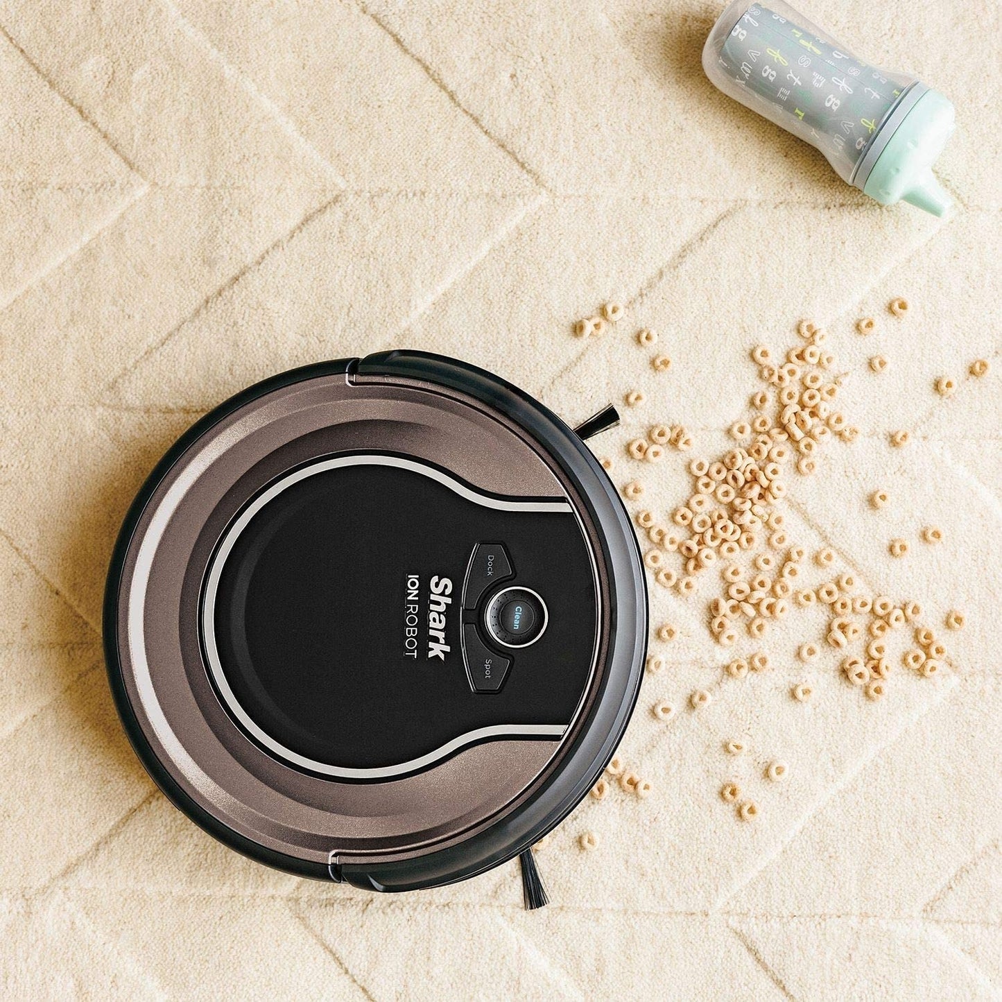 Shark RV750R ION Intelligent Smart Sensor Navigation Robot Vacuum Cleaner for Home, Brown, Works with Google Assistant, With WIFI (Certified Refurbished)