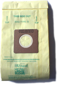 Royal Type B HEPA Filtration 3-871075-001 Vacuum Bags - Genuine - 3 pack