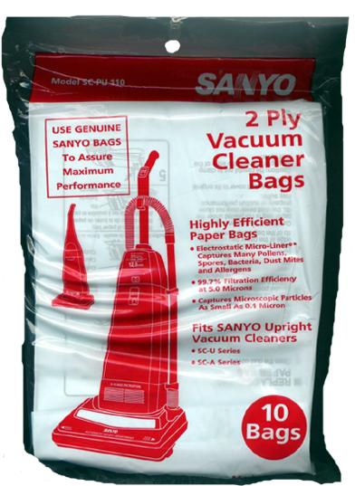 Sanyo  SC-PU110 Upright Bags- Genuine -10 pack