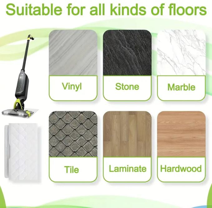 10 Pack Super Absorbent Disposable Mop Pads - Quick-Drying & Durable Refills for Shark Vacmop VM Series - Universal Fit for VM252, VM251, VM200 Models - Enhanced Cleaning Power for Hard Floors