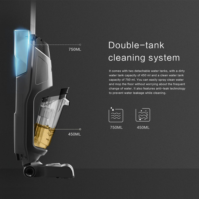 Botslab OneClean T6 Cordless 3 in1 Upright Wet-Dry Vacuum Cleaner, Smart 360 Technology #SMT-T6, BOTSLABOCT6SUSA