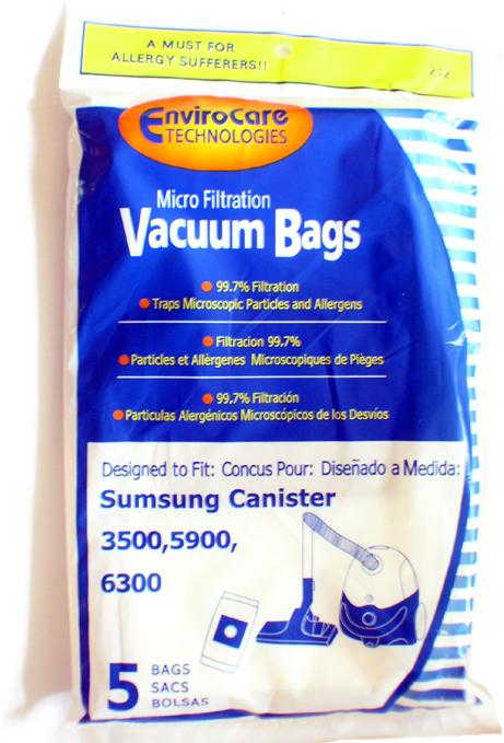 Samsung Easy 1300 and 1300W Vacuum Bags- Generic - 5 pack